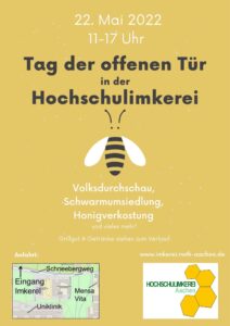 Tag der offenen Tür in der Hochschulimkerei am 22. Mai von 11-17 Uhr
